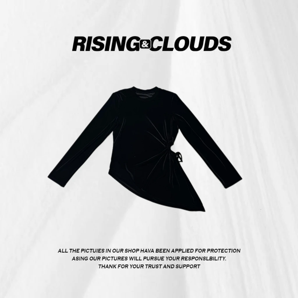 RISING&CLOUDS莎莎【青屿】深圳南油时尚丝绒小衫090001