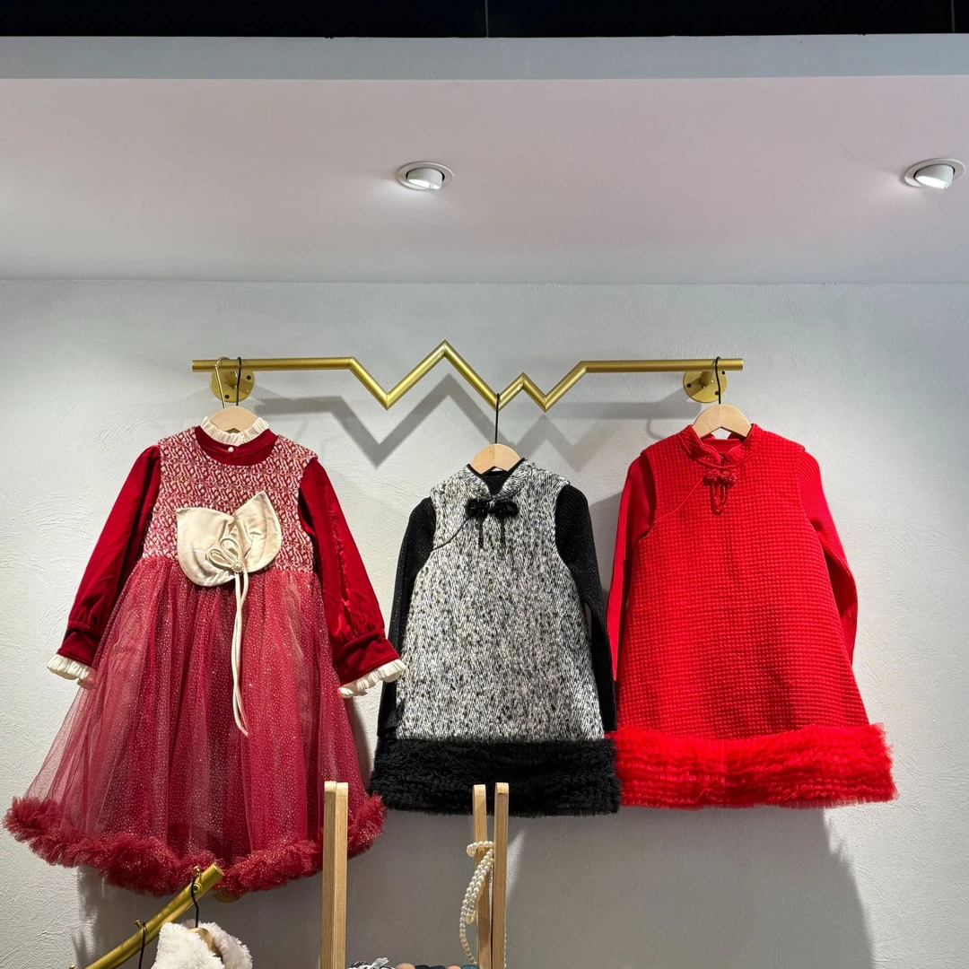 品牌女童国风年服旗袍连衣裙