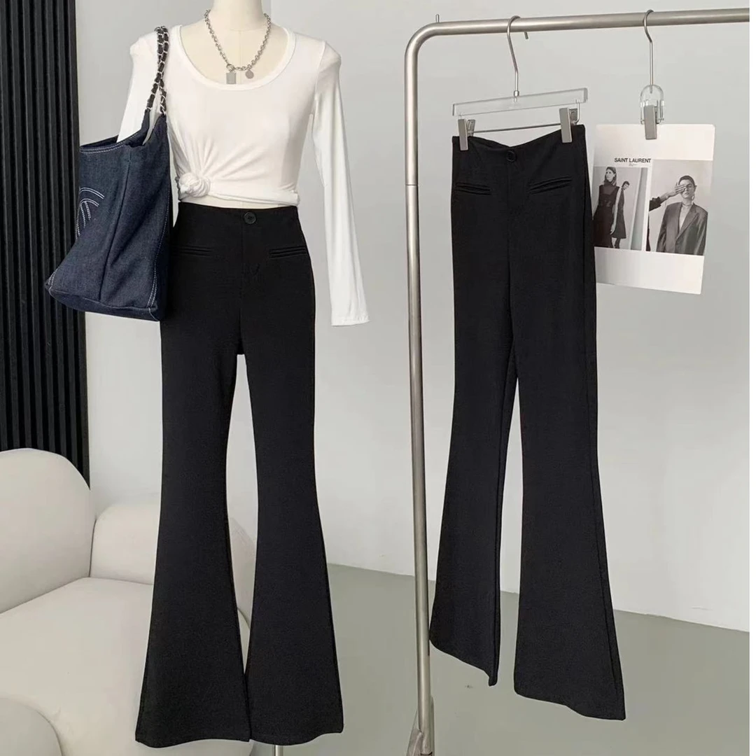 『 显瘦设计Y 』设计感时尚气质百搭休闲裤23815