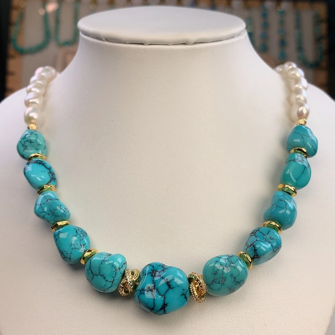 绿松石未镶嵌颈饰