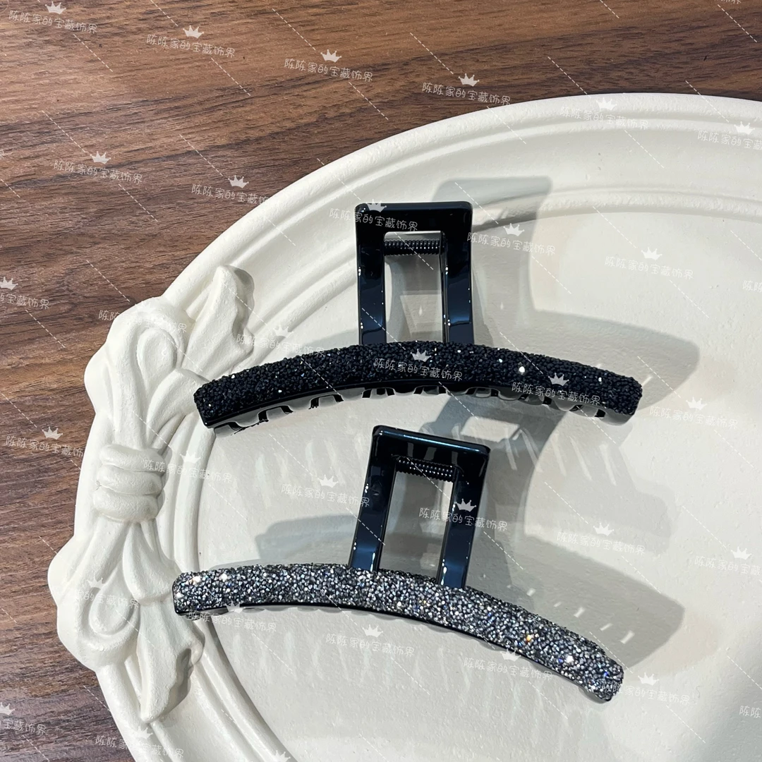 （陈陈家发饰）东大门韩国新款精致砂糖抓夹爆闪鲨鱼夹高级百搭发饰