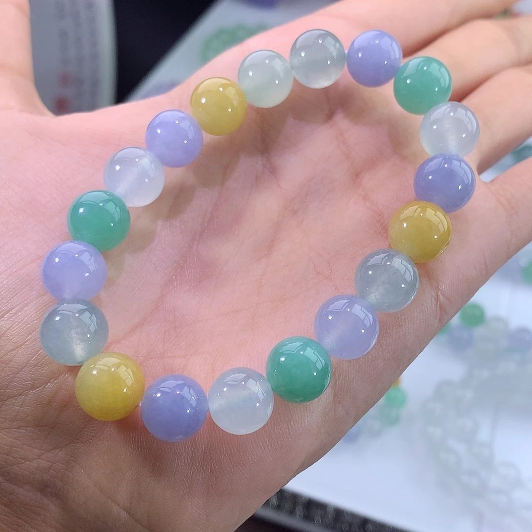 未镶嵌手链翡翠明艳冰多宝手串