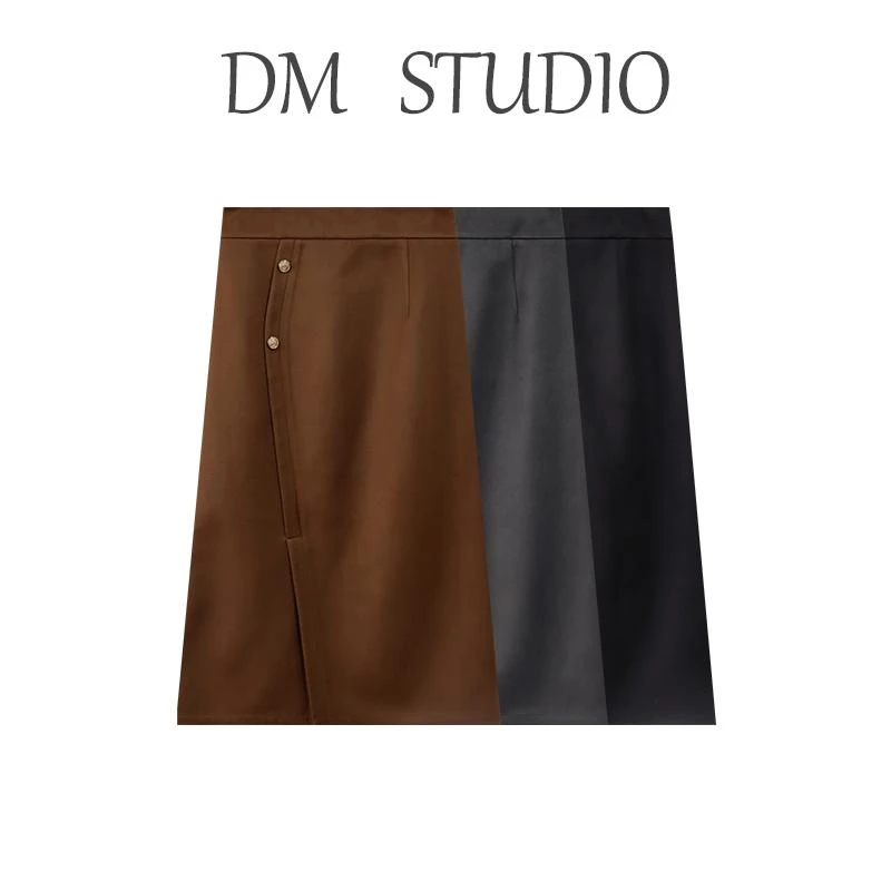 DM15309【街头漫步】高腰优化身材比例精致减龄显腿长气质半身裙