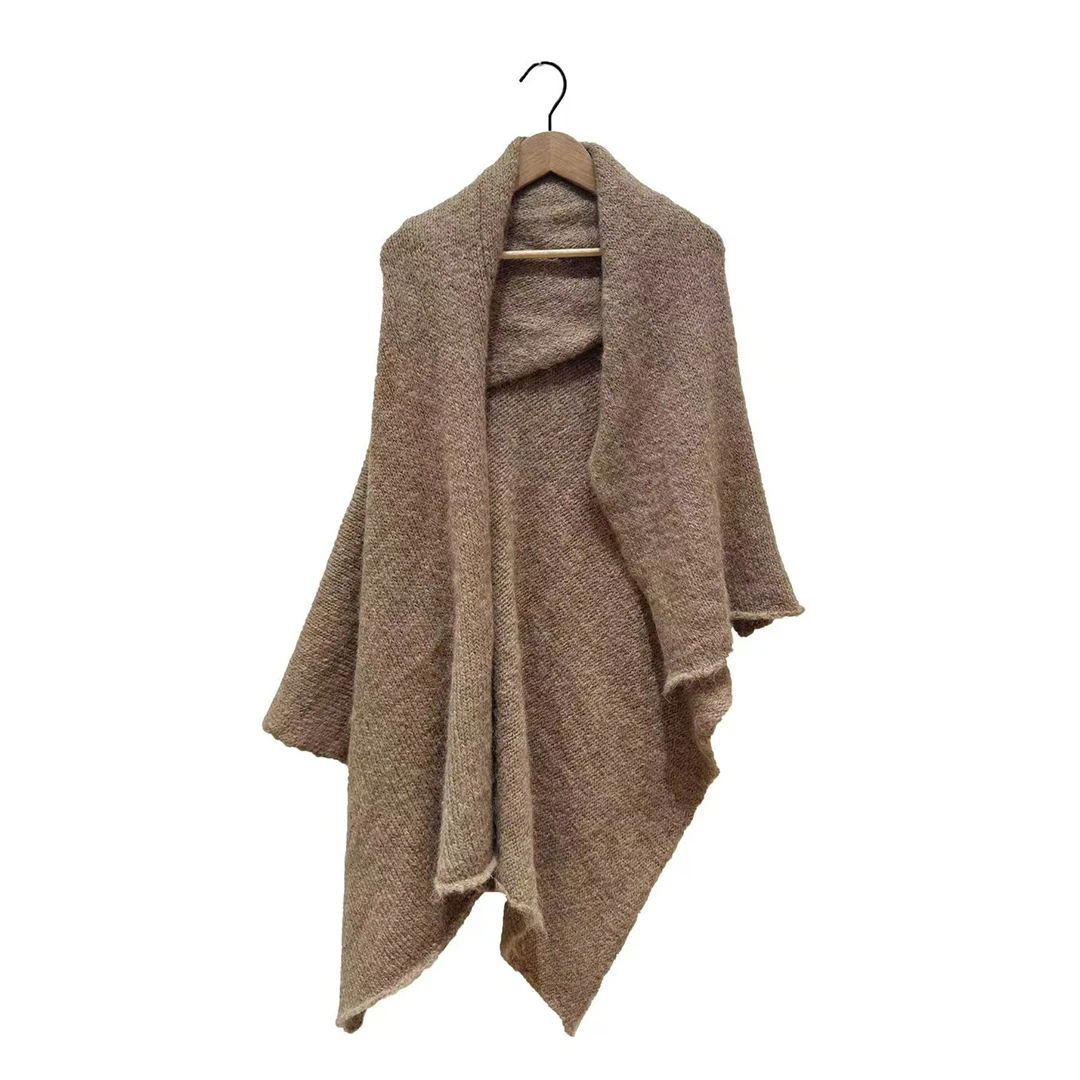 左岸迷香 Z25FW7224 布衣分享羊驼毛针织配饰围巾 原创秋冬披肩