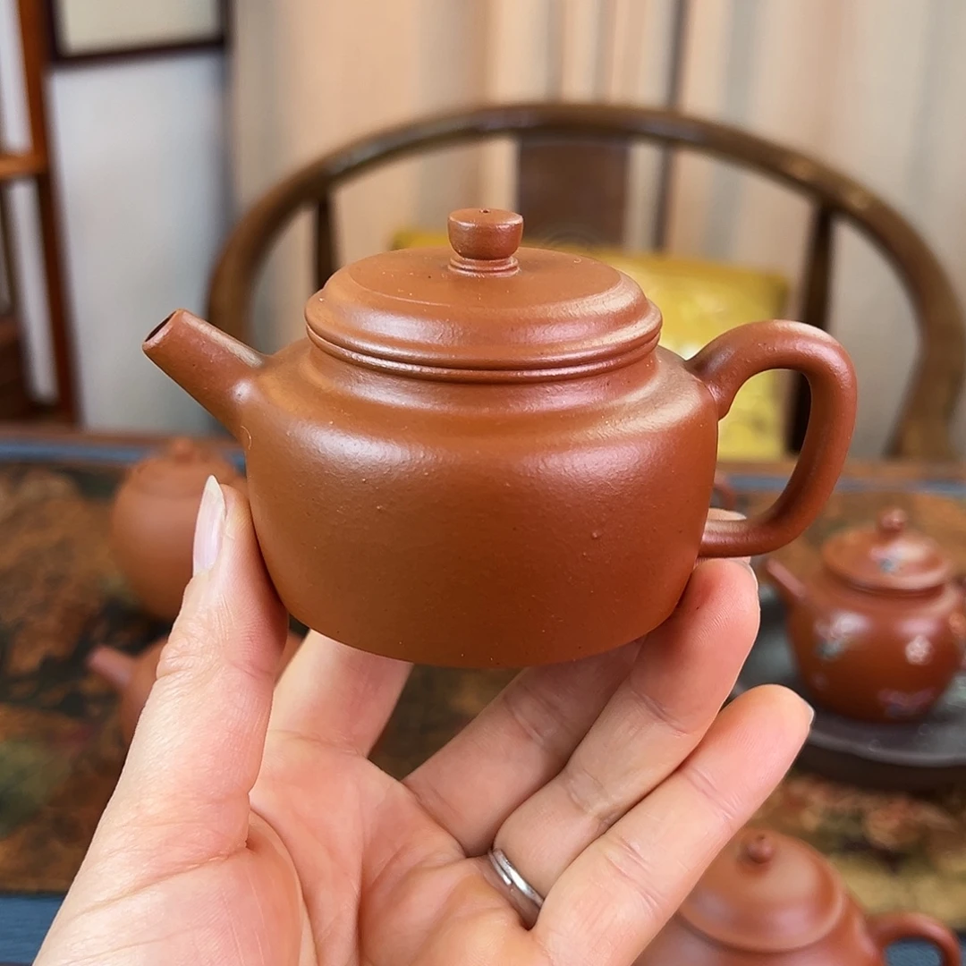 茶壶紫砂精品 德钟 生砂朱泥 135cc