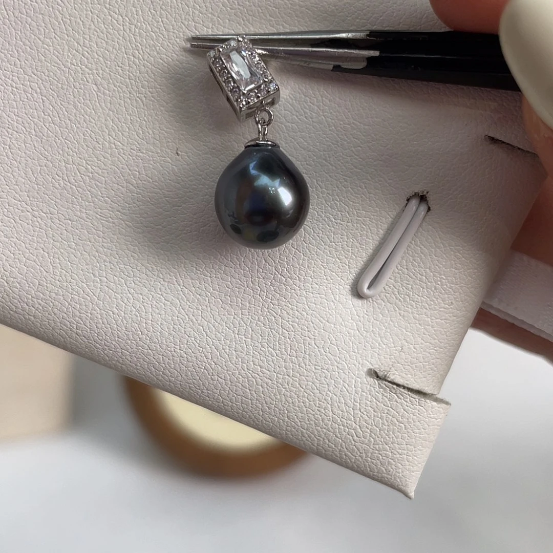 吊坠(不含链)银S925镶嵌海水珍珠