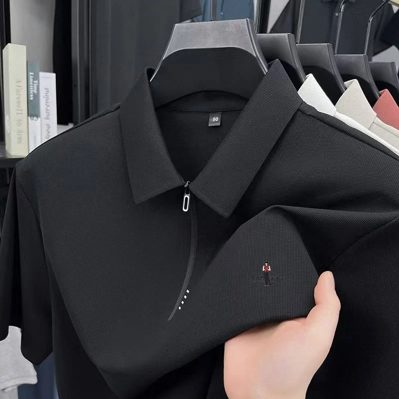 [冰爽系列]轻奢polo无痕夏季商务POLO衫短袖半袖纯色T恤衫