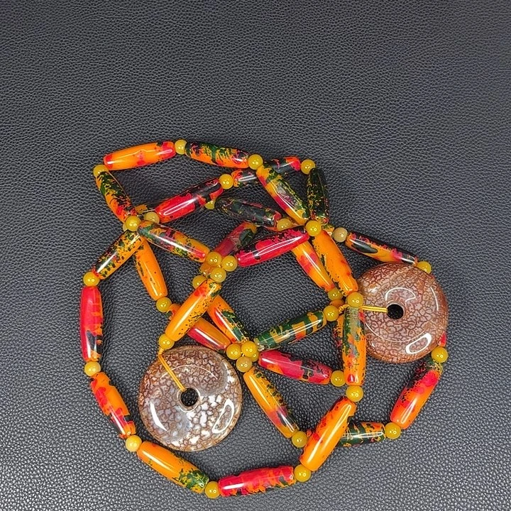 玛瑙未镶嵌颈饰T69记忆之石（带坑）带平安扣项链发其一