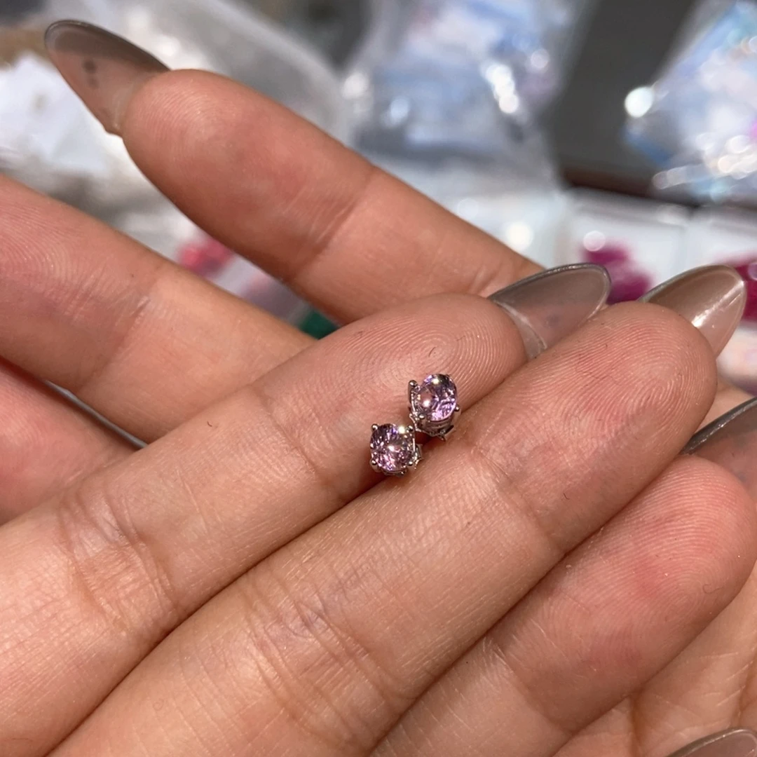 E***n银S925镶嵌戒指水晶锆石耳饰