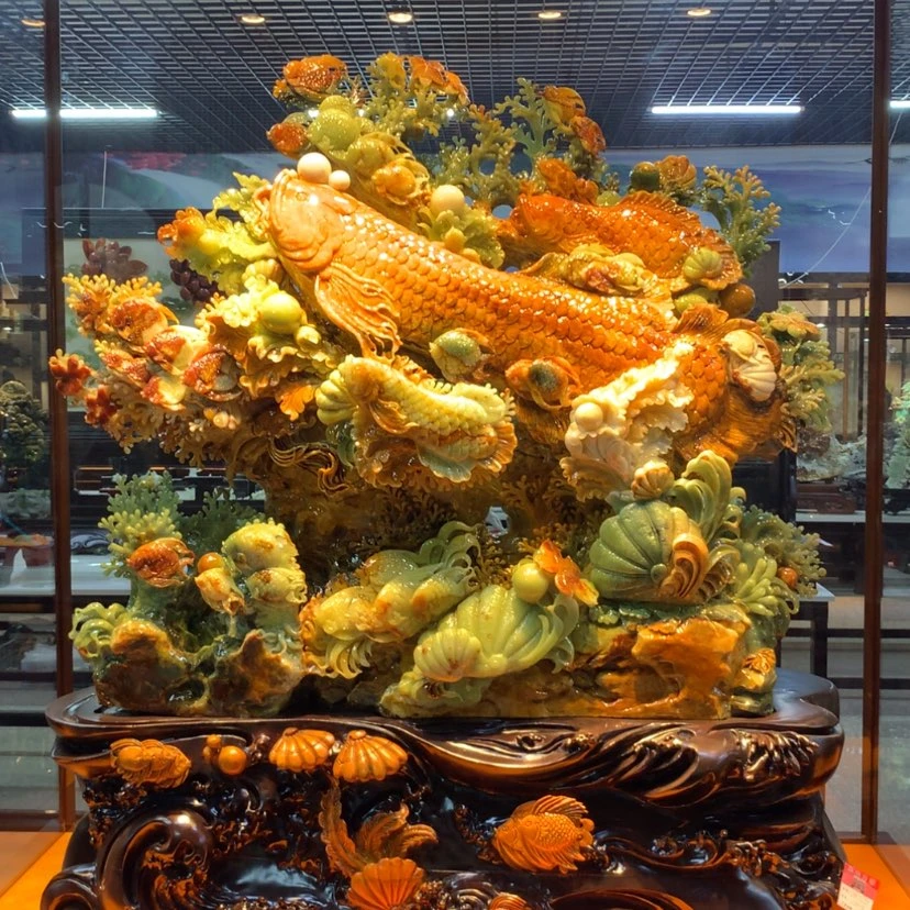 【闪购商品】蛇纹石玉未镶嵌摆件覆膜