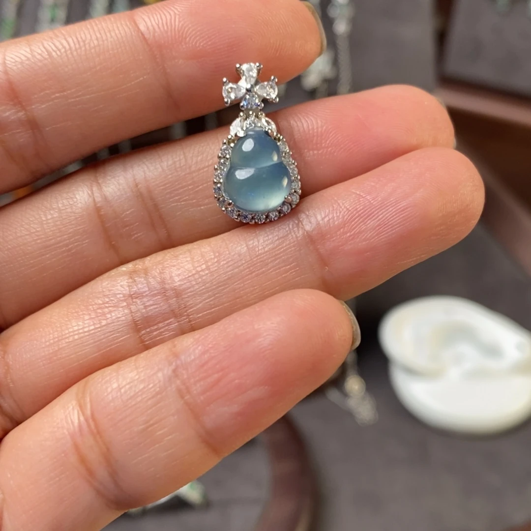 翡翠银S925镶嵌戒指