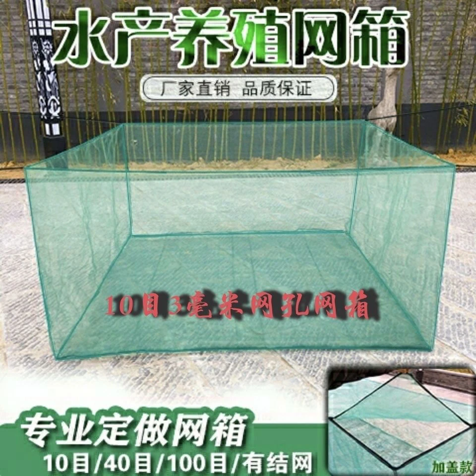 10目40目80目100目加盖育苗鱼苗幼苗泥鳅黄鳝孵养殖加厚防逃网箱