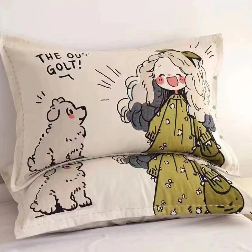 【小女孩】52*78cm 高端亲肤舒适全棉枕套一对装