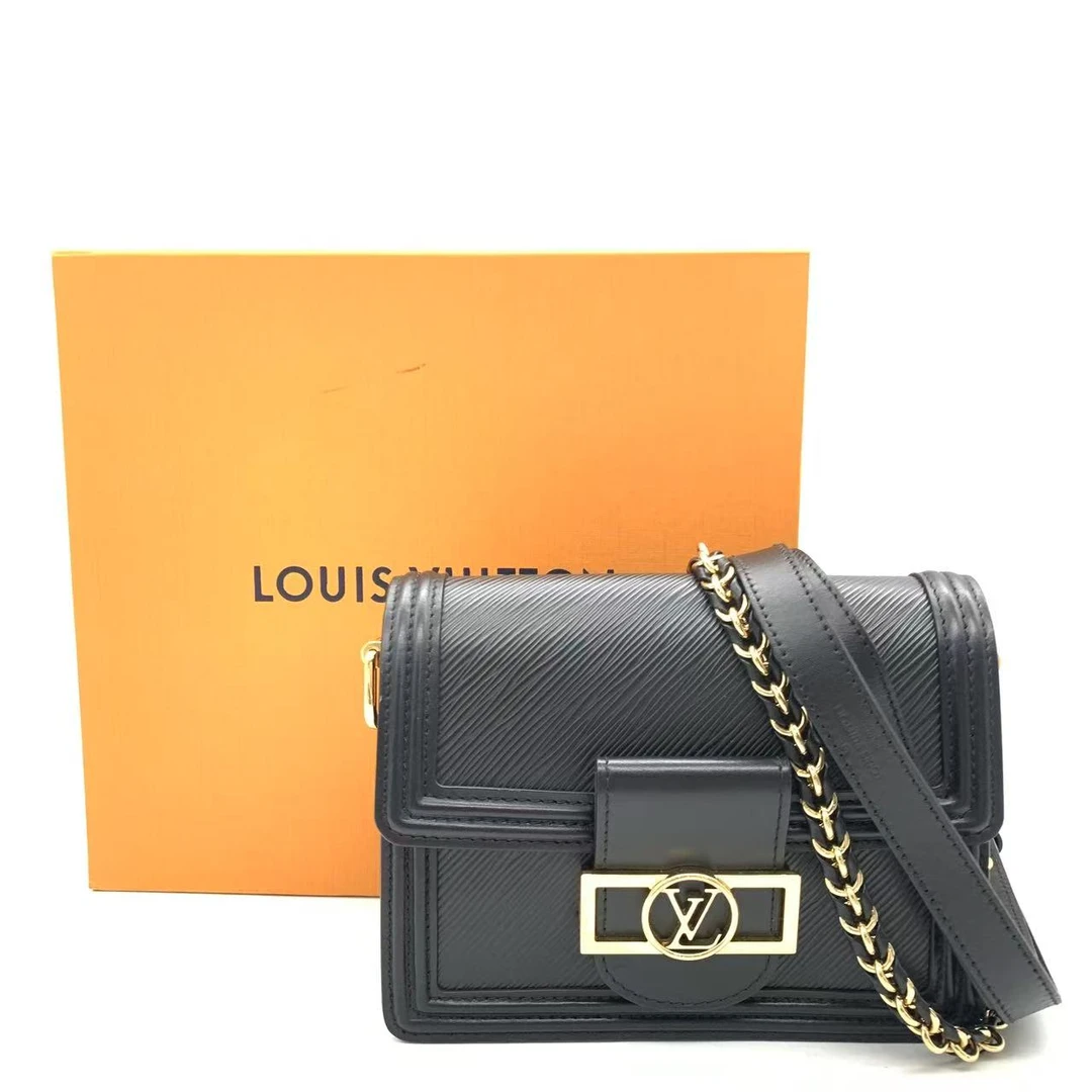 99新 LouisVuitton/路易威登 【安则专属】黑色水波纹小号达芙妮包
