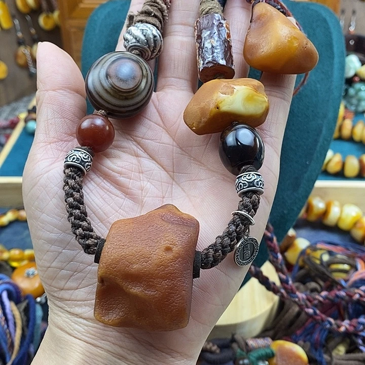 蜜蜡未镶嵌项链项链