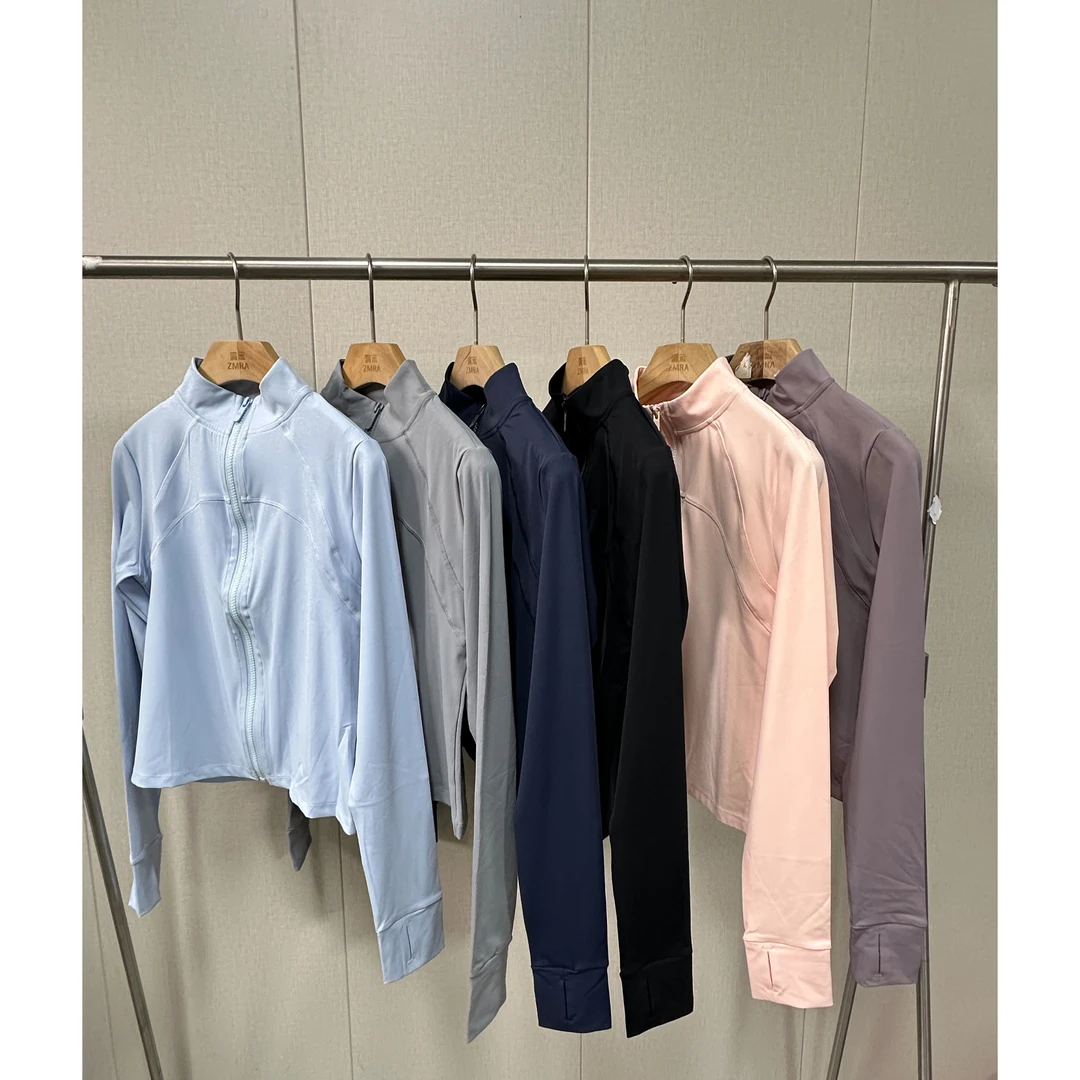 ZM2455 新款简约百搭修身拉链瑜伽外套