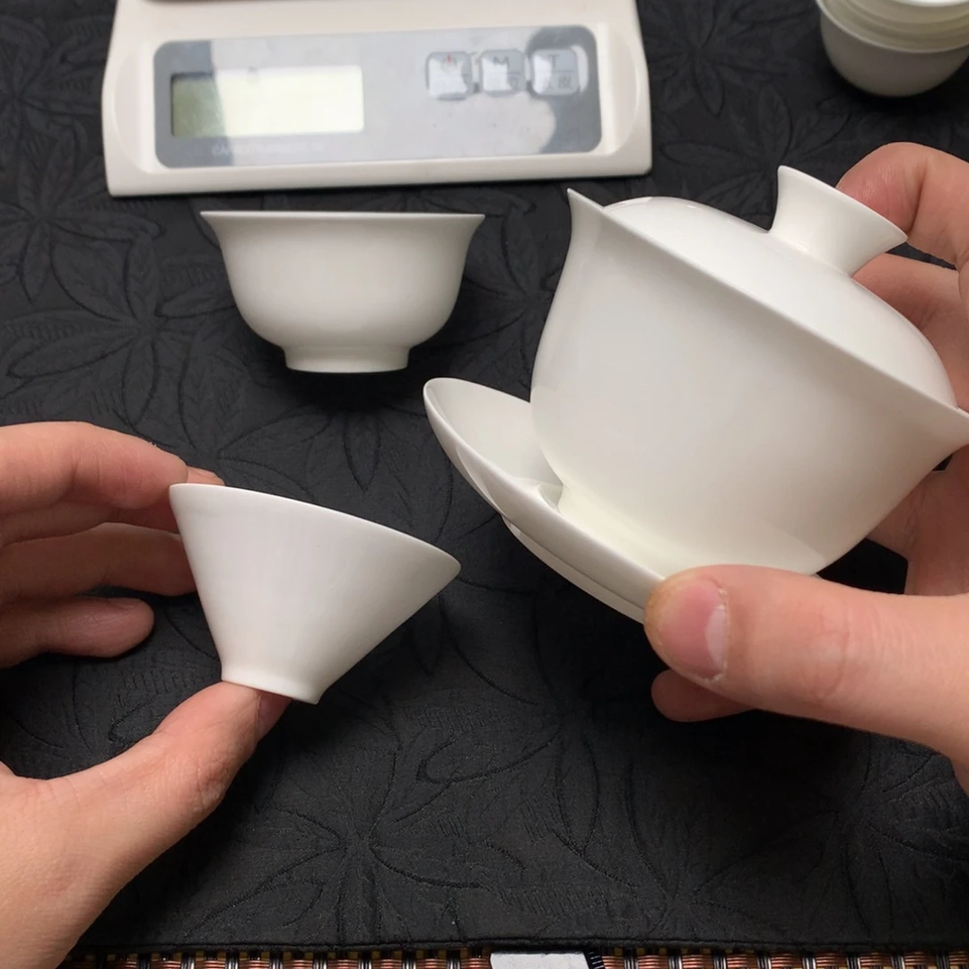 150碗+压手+斗笠骨瓷薄胎茶具