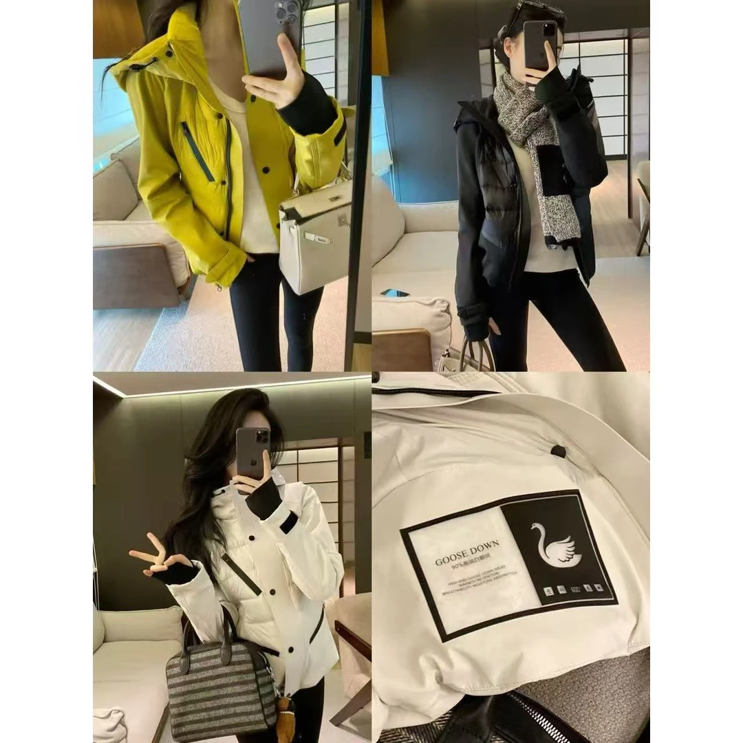 『YLD』爆款极寒保暖冲锋衣拼接款时髦显瘦鹅绒羽绒服