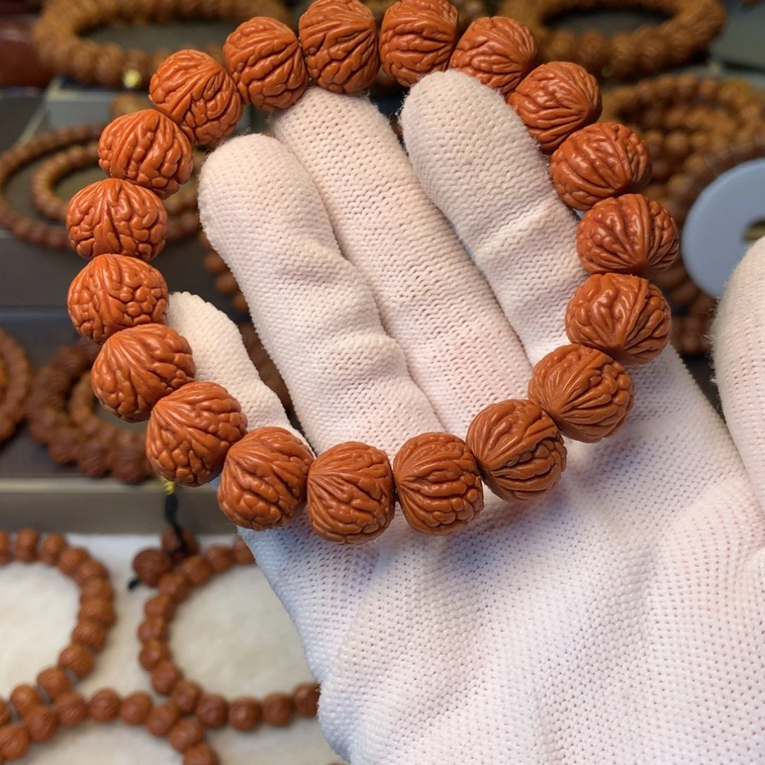 桃核手串秦岭龙纹