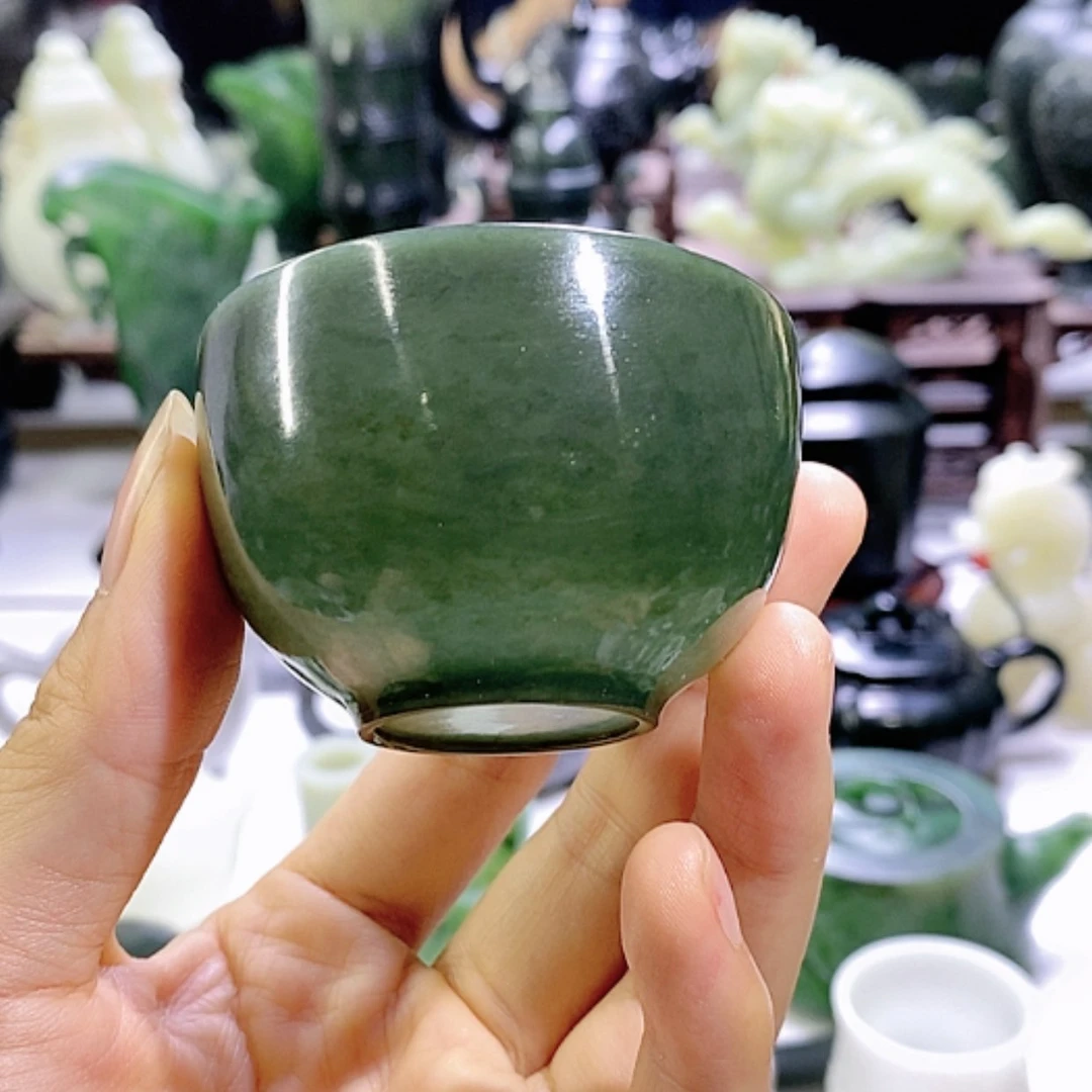 【闪购商品】和田玉未镶嵌摆件青玉杯
