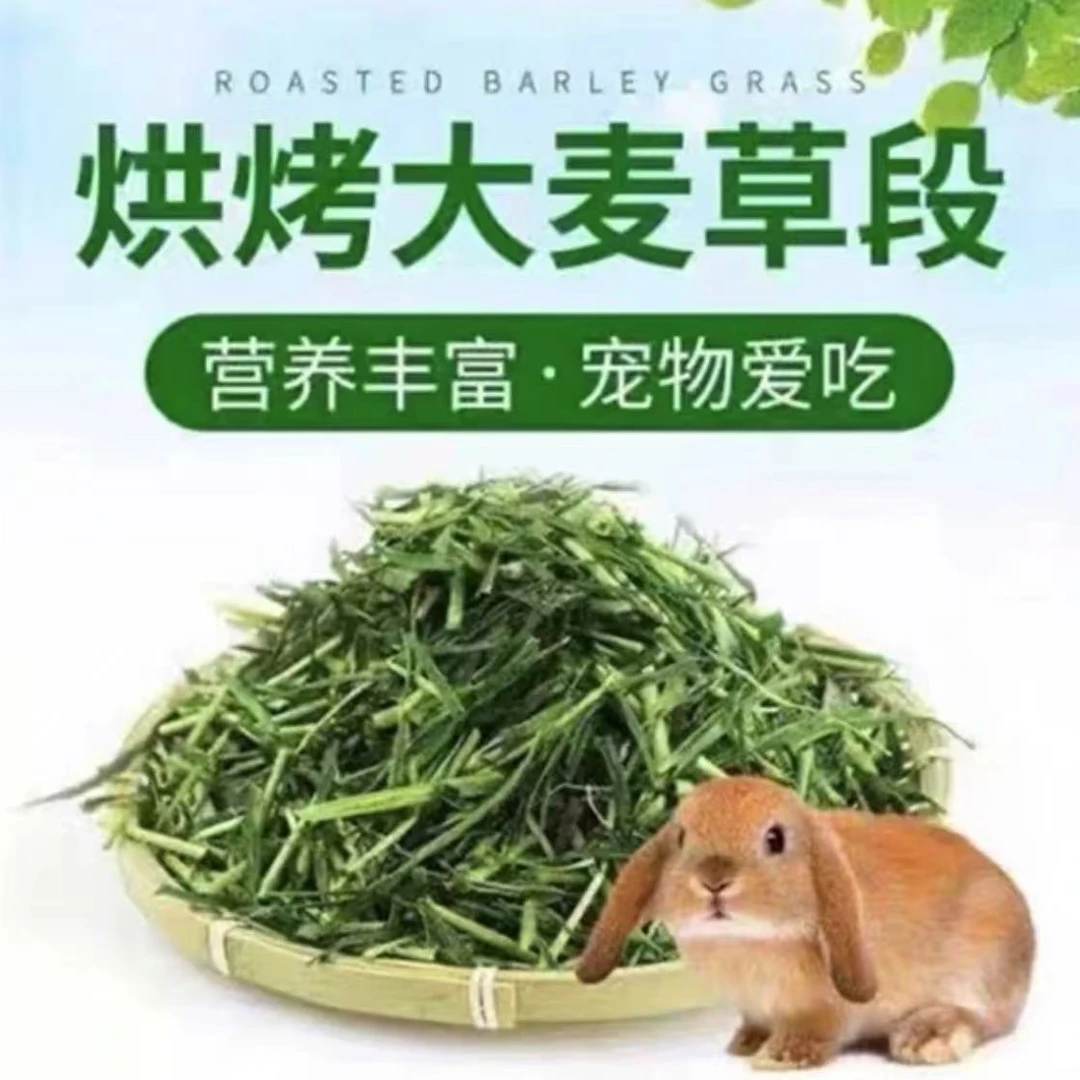 兔子大麦草干草牧草烘干大麦草段兔兔食物干粮