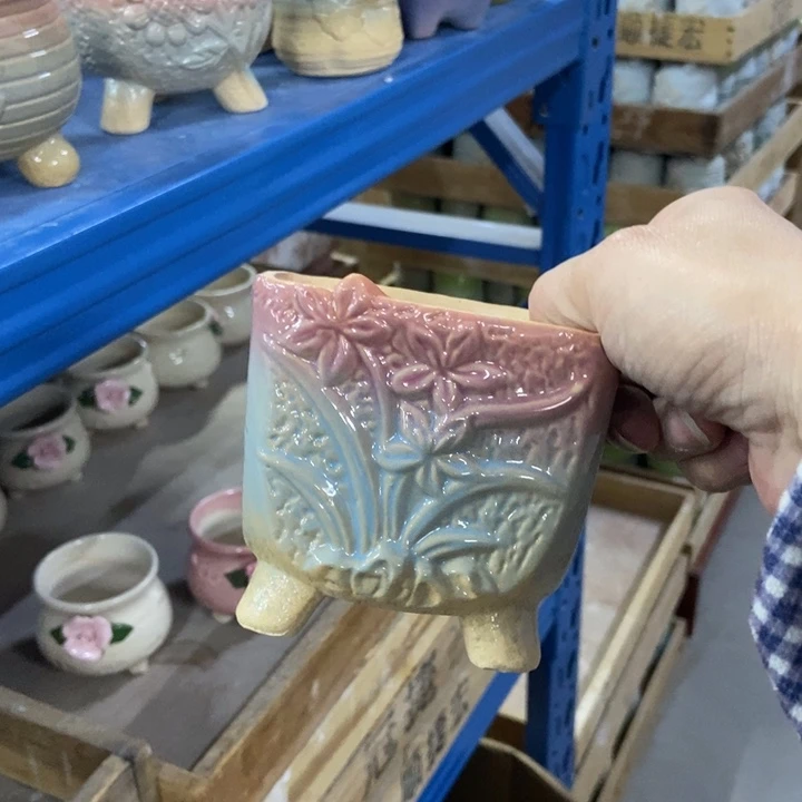 陶瓷花盆单场满9.9发9.5*9