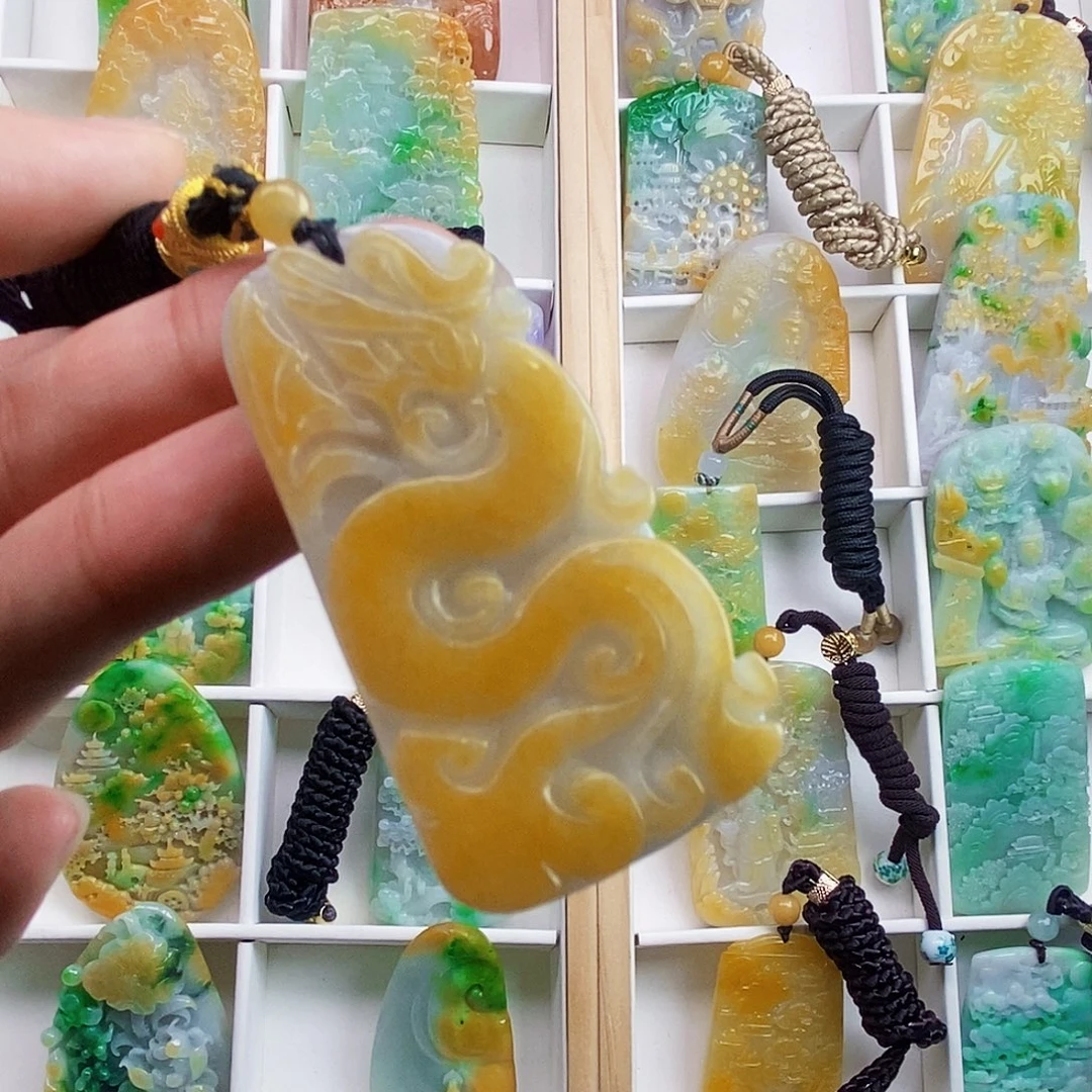 翡翠未镶嵌颈饰天然翡翠