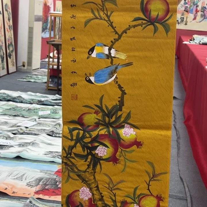 竖款潮汇书出艺术作品