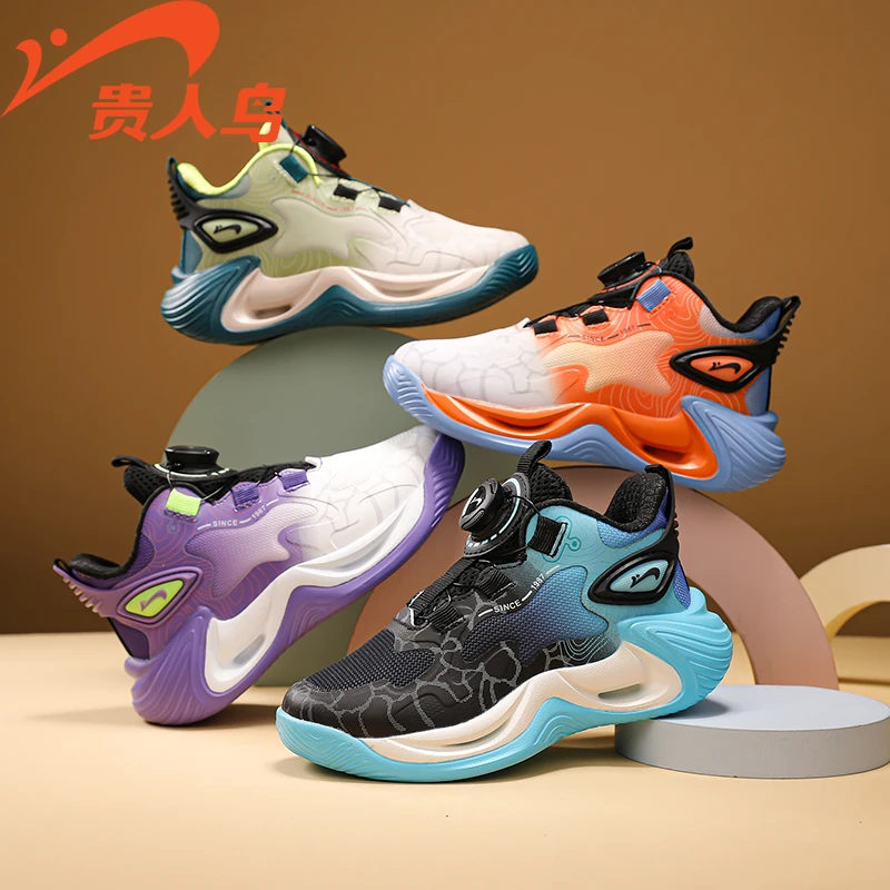 贵人鸟儿童鞋2025秋季网面透气男童防滑耐磨减震女童实战跑步鞋