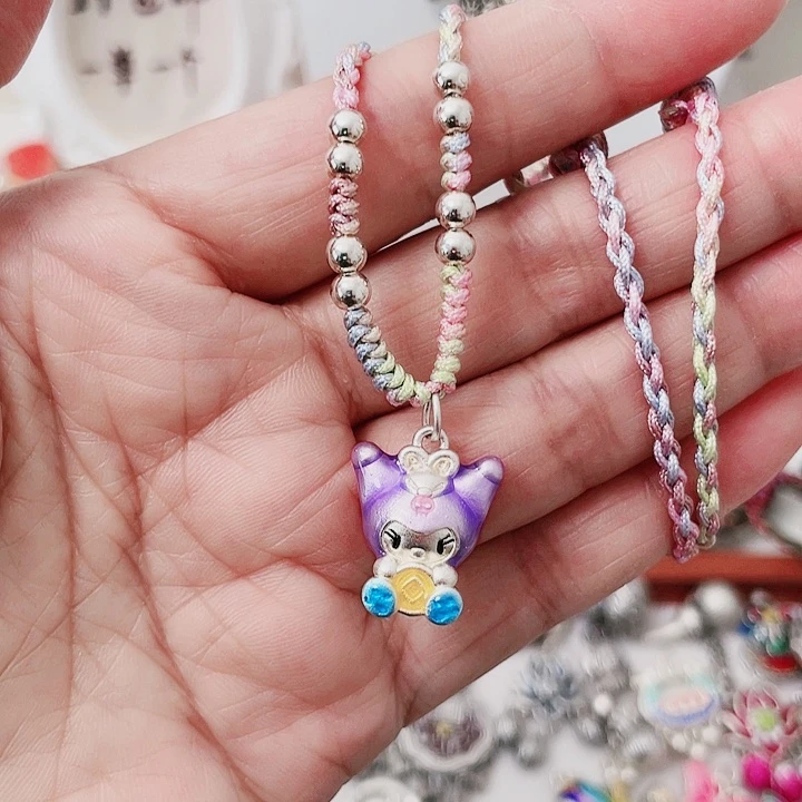 珐琅吊坠足银库洛米