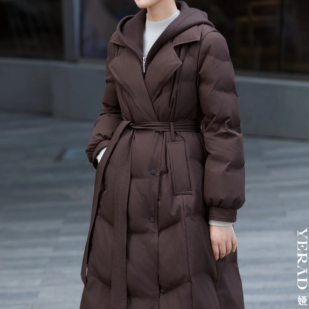 娅丽达正品断码羽绒服秒杀收腰宽松连帽女士