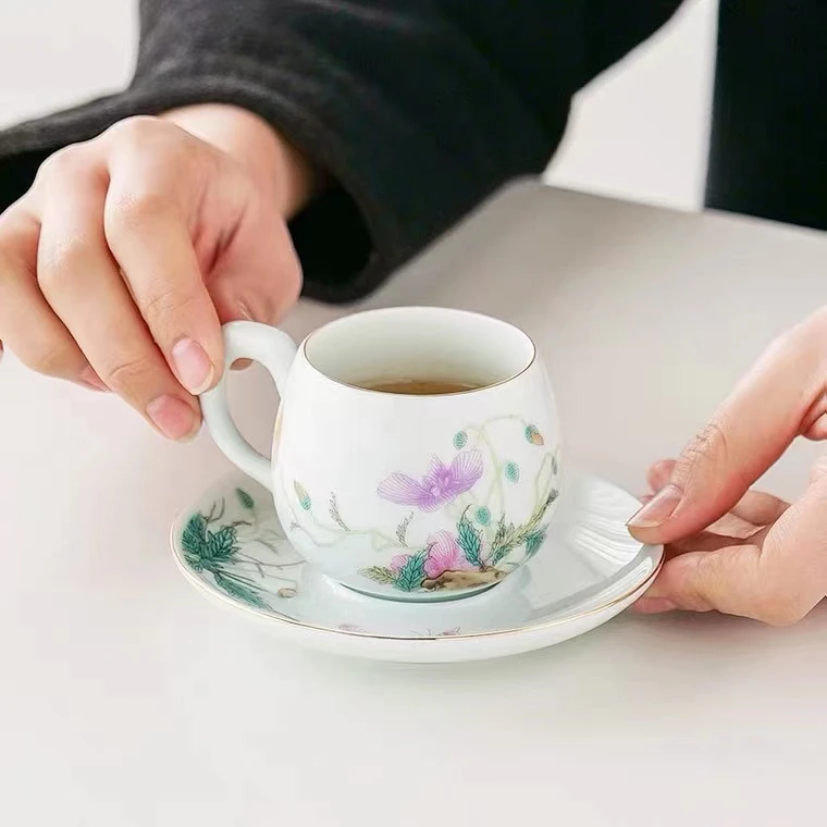 ZH638-虞美人咖啡茶杯主人杯（众）