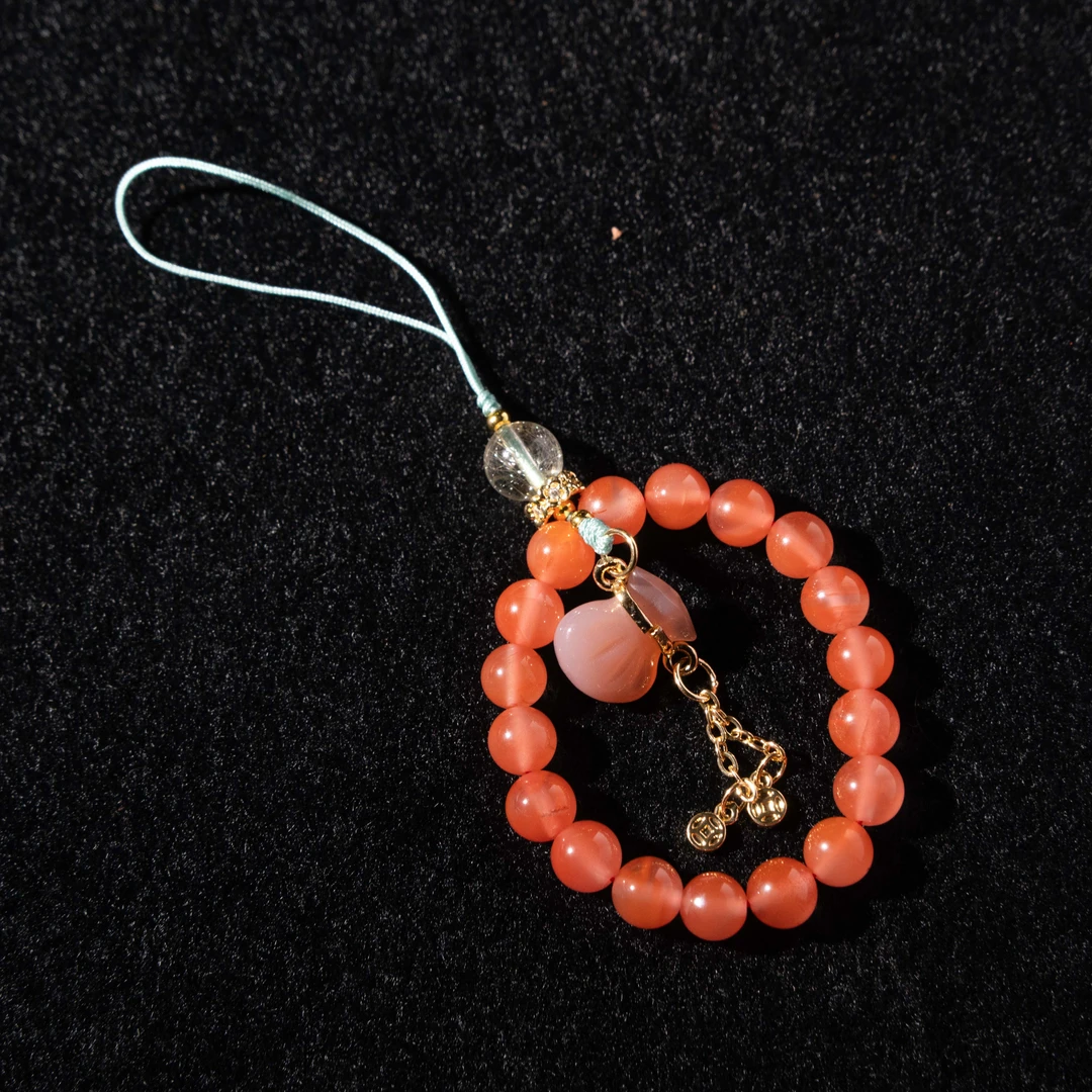 6mmT南红DIY手机链/980987038【多样性发一】