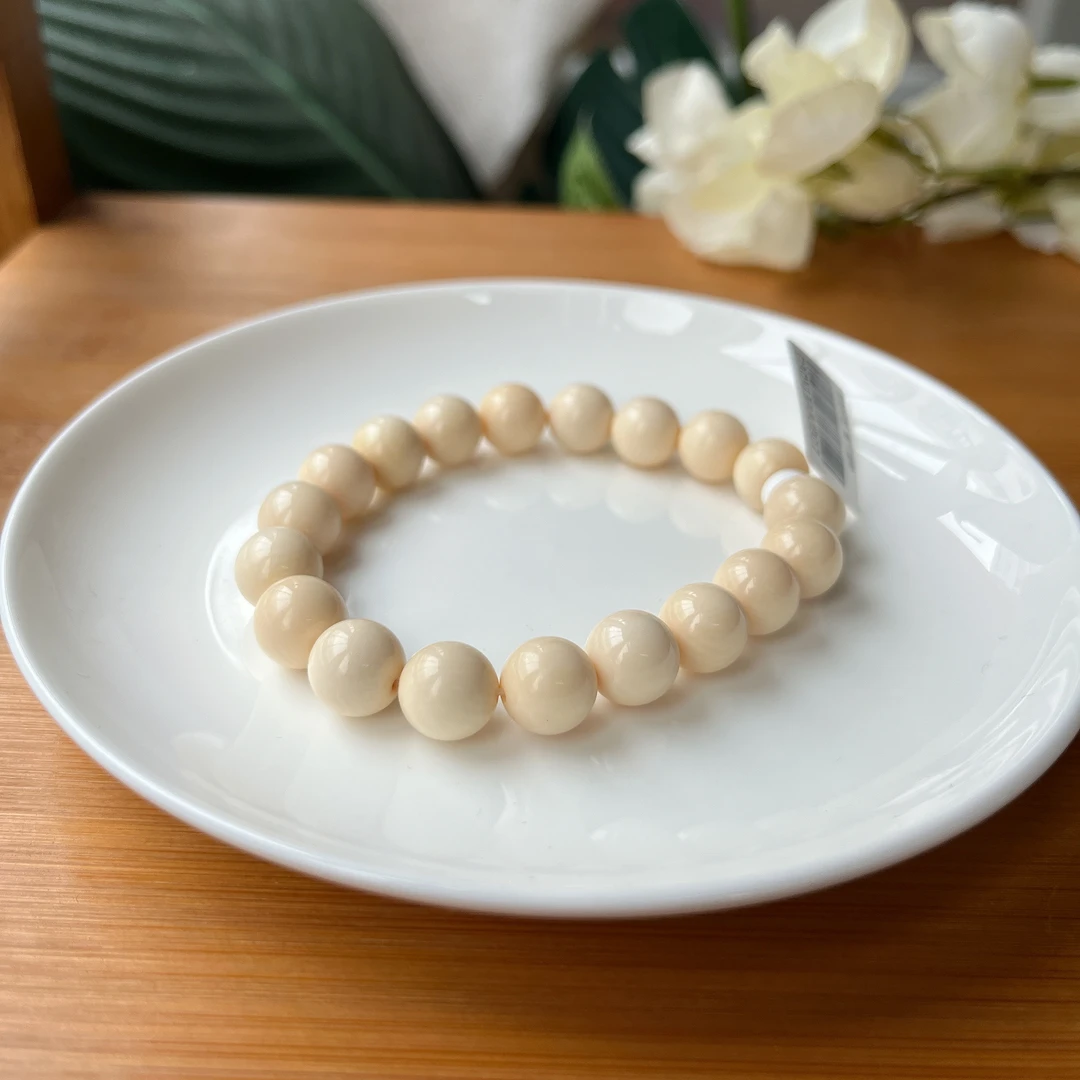 【郭老师】约10mm猛犸牙圆珠单圈手串