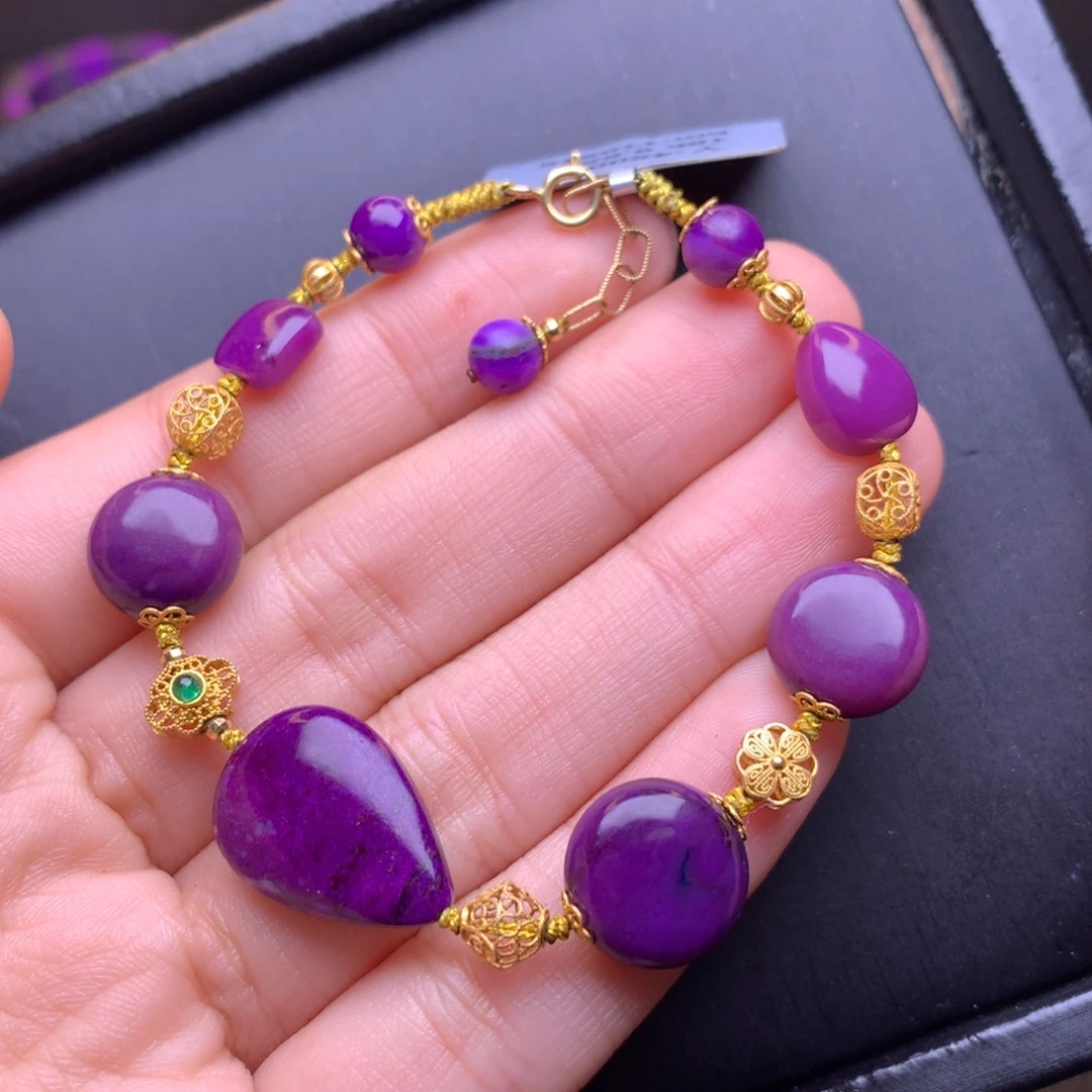 苏纪石（舒俱来）18K金镶嵌手链