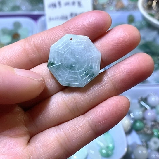 翡翠未镶嵌吊坠(不含链)吊坠八卦