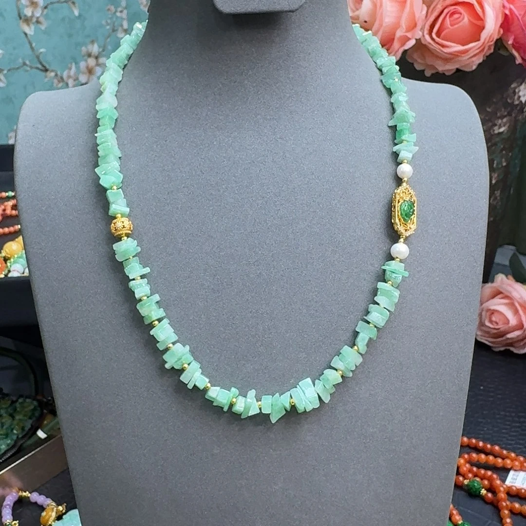 翡翠未镶嵌颈饰果阳绿碎冰冰一步到位炸福利