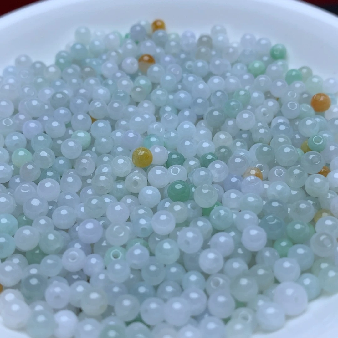 【闪购商品】翡翠手链未镶嵌卡3.8冰绿白100个