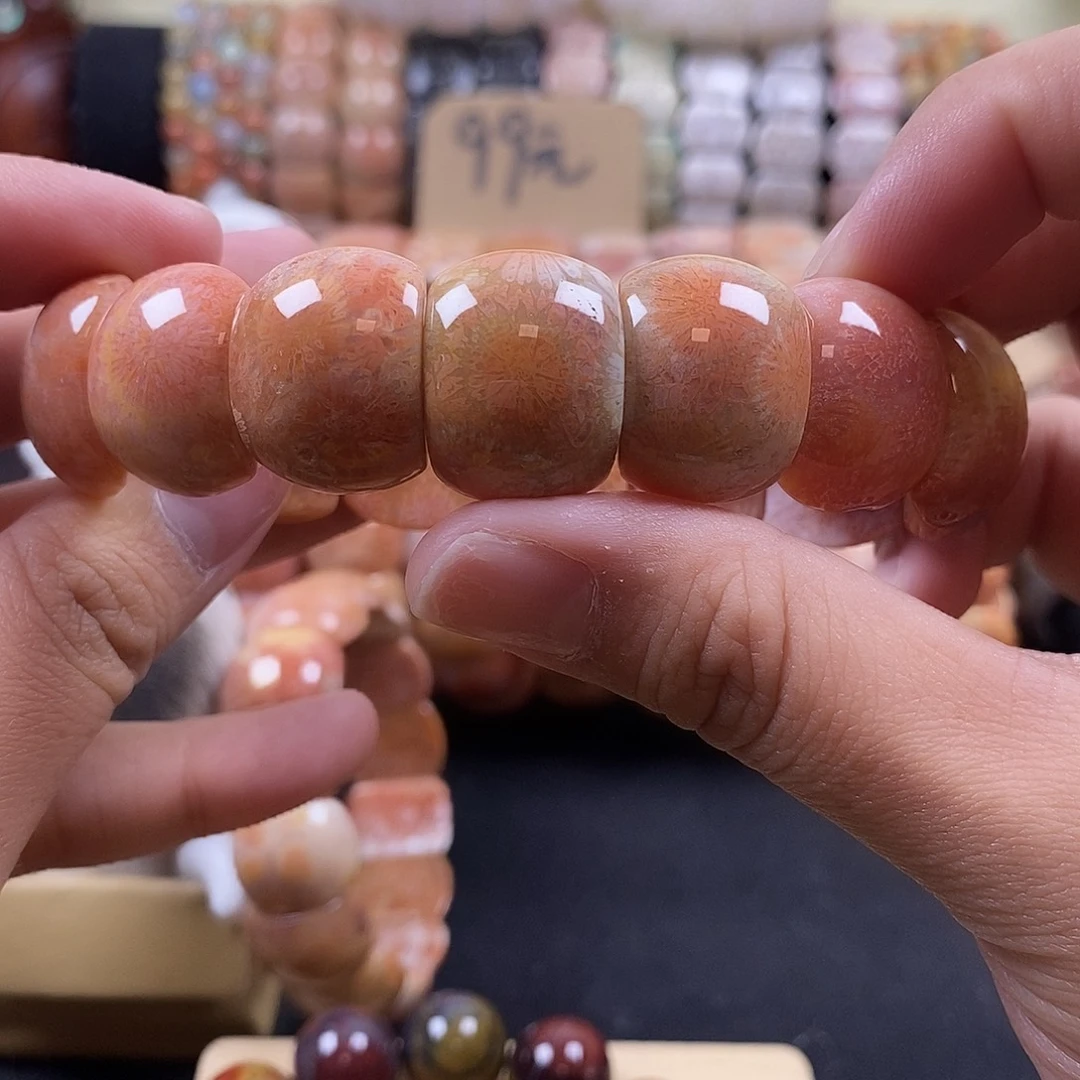 硅化珊瑚（珊瑚玉）未镶嵌手牌39