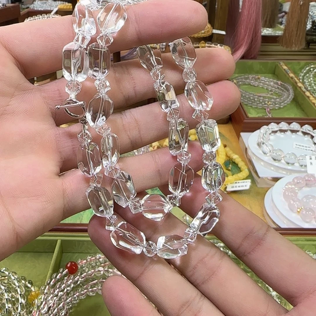 吕***特未镶嵌手链水晶白水晶项链