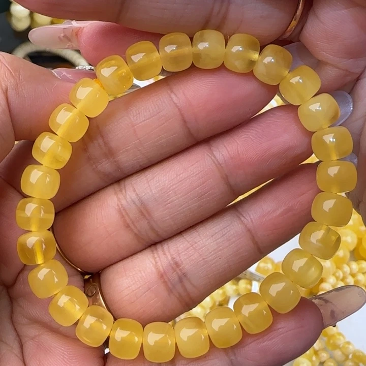 手链蜜蜡未镶嵌鸡油黄金绞蜜老型手串