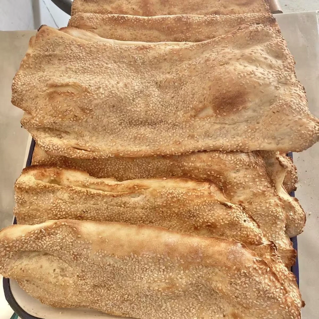 湖北天门传统小吃芝麻锅盔 红糖饼子 火烧巴子 虾撒 现做现发