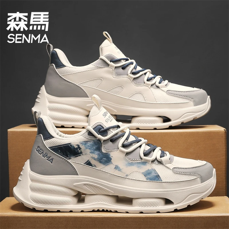 SENMA/森马老爹鞋2025新款秋季男鞋透气防臭网面休闲运动鞋子潮鞋