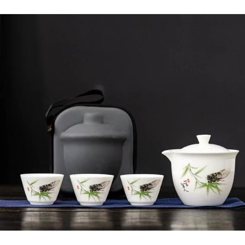 羊脂玉瓷一鸣惊人快客杯-5587