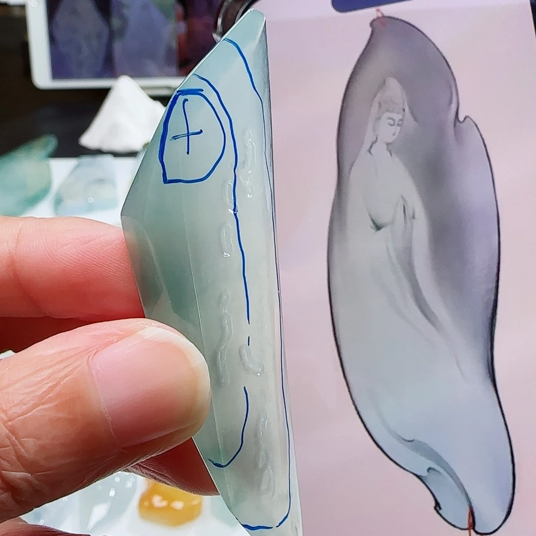 定制翡翠未镶嵌缅甸翡翠挂件