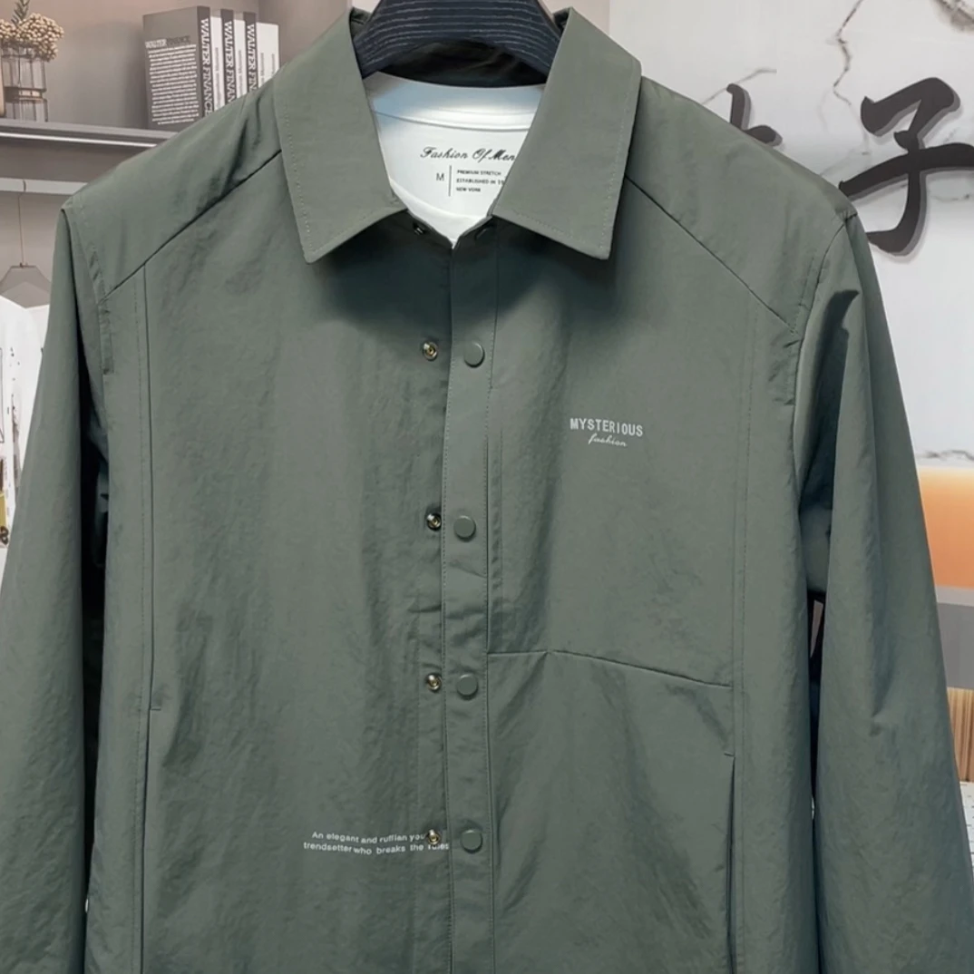 2572-1商务休闲风行政范男士春秋季翻领夹克外套