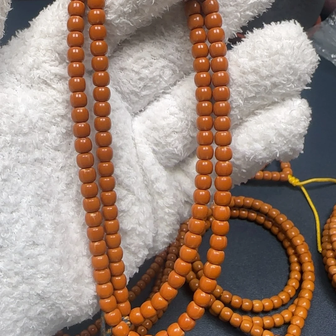 橄榄核手串老挝脖挂三花微白5.8福利