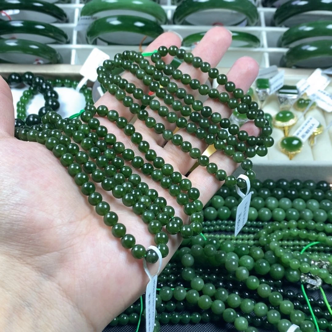 和田玉（碧玉）项链未镶嵌气**℃