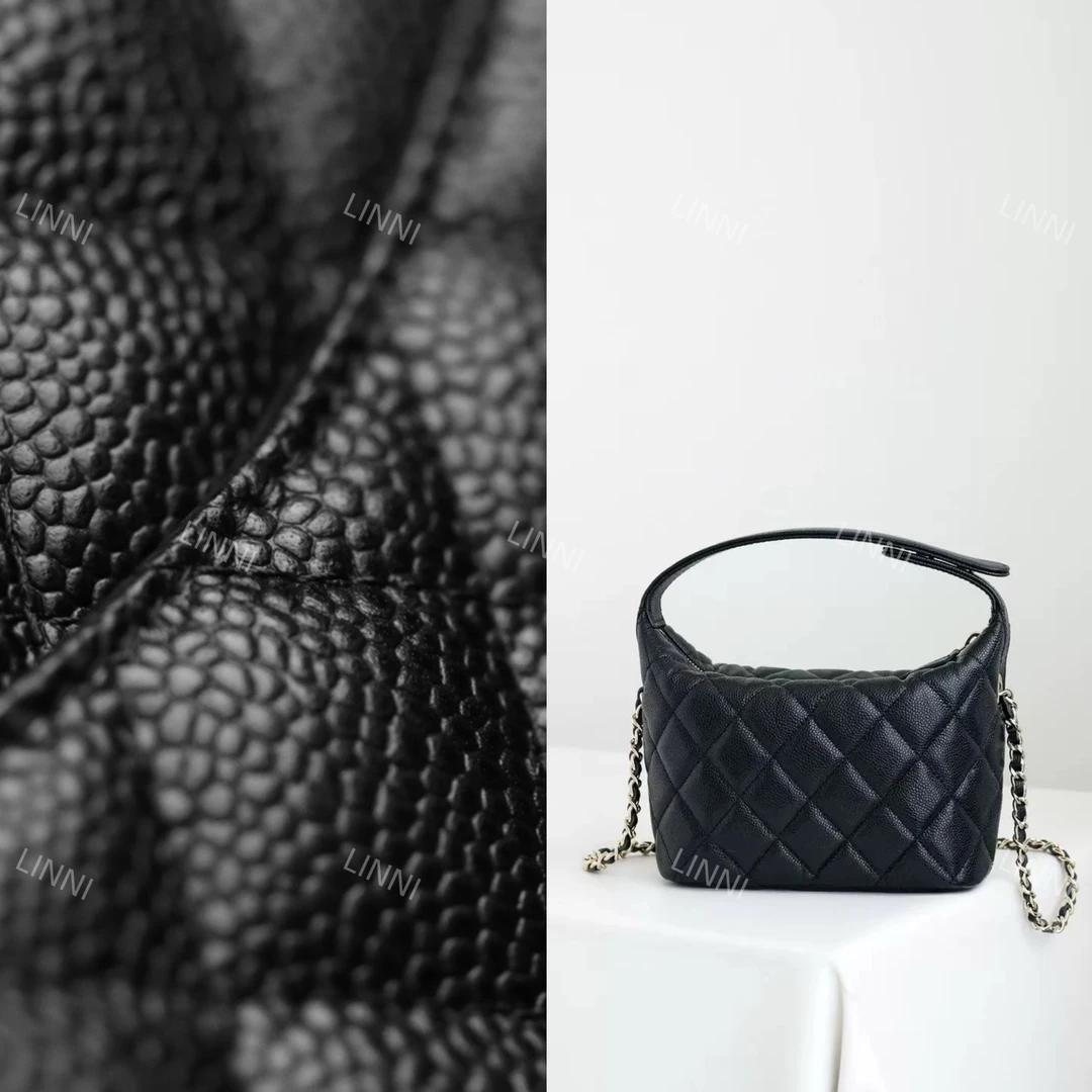 LINNI头层牛皮｜25C奶奶饭盒包鱼子酱牛皮hobo手提斜挎包