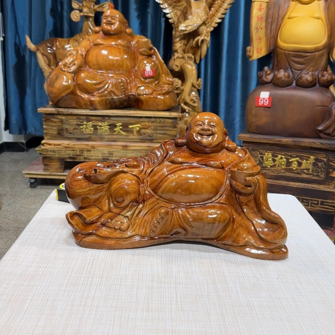 香樟木实木摆件弥勒